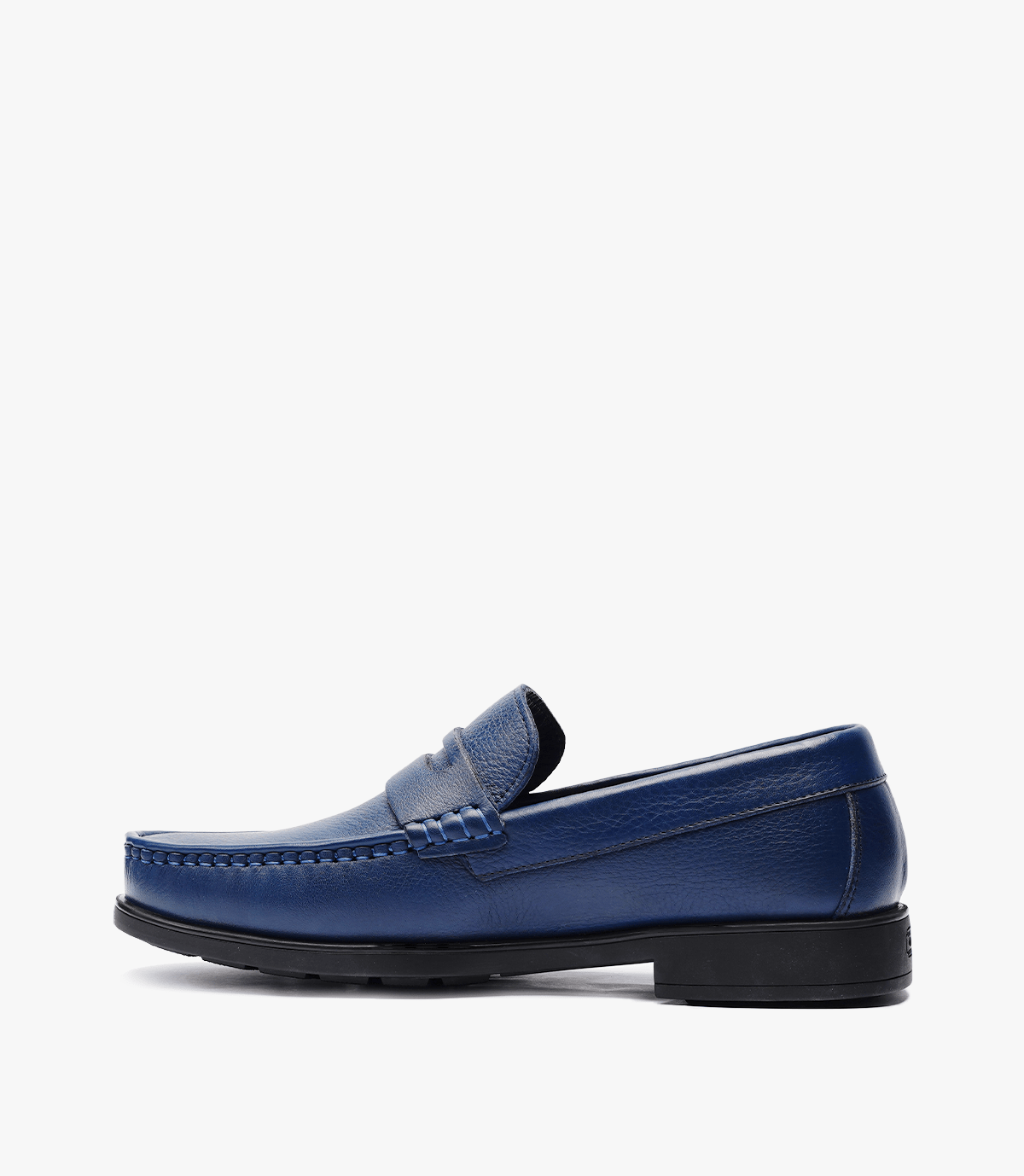 MOCASSIN ALTON en Cuir, Bleu – CL46