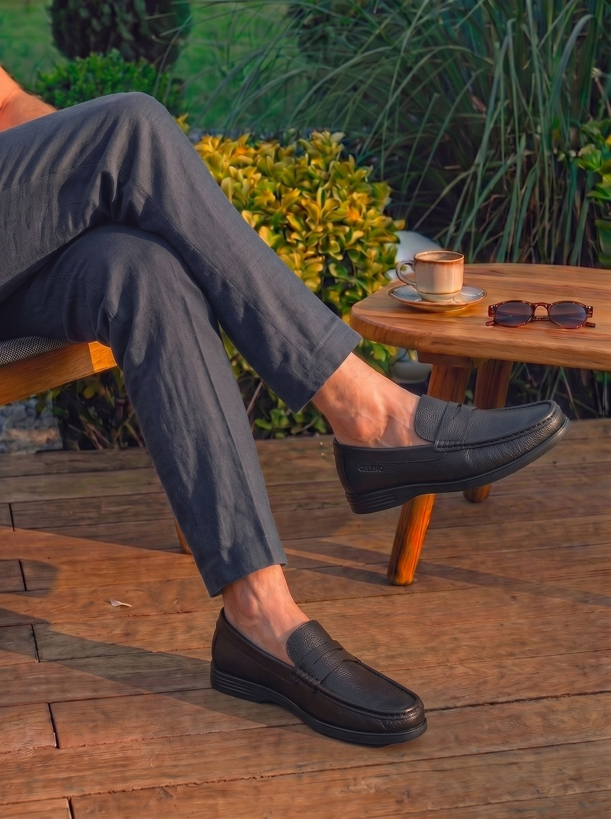 MOCASSIN EDEN EN CUIR, NOIR – CL146
