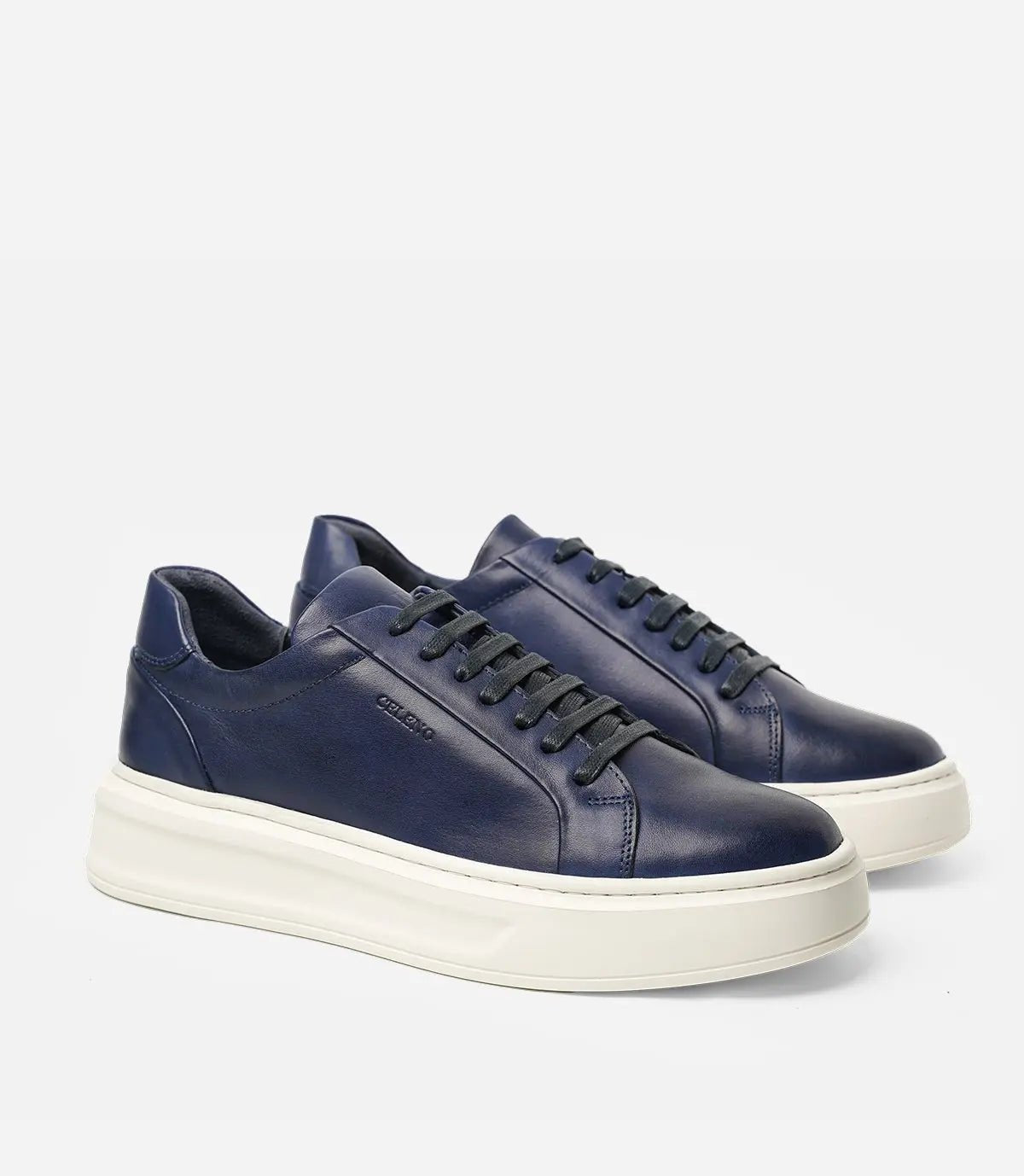 BASKET ROYALE en Cuir, Bleu– CL6065 My Store