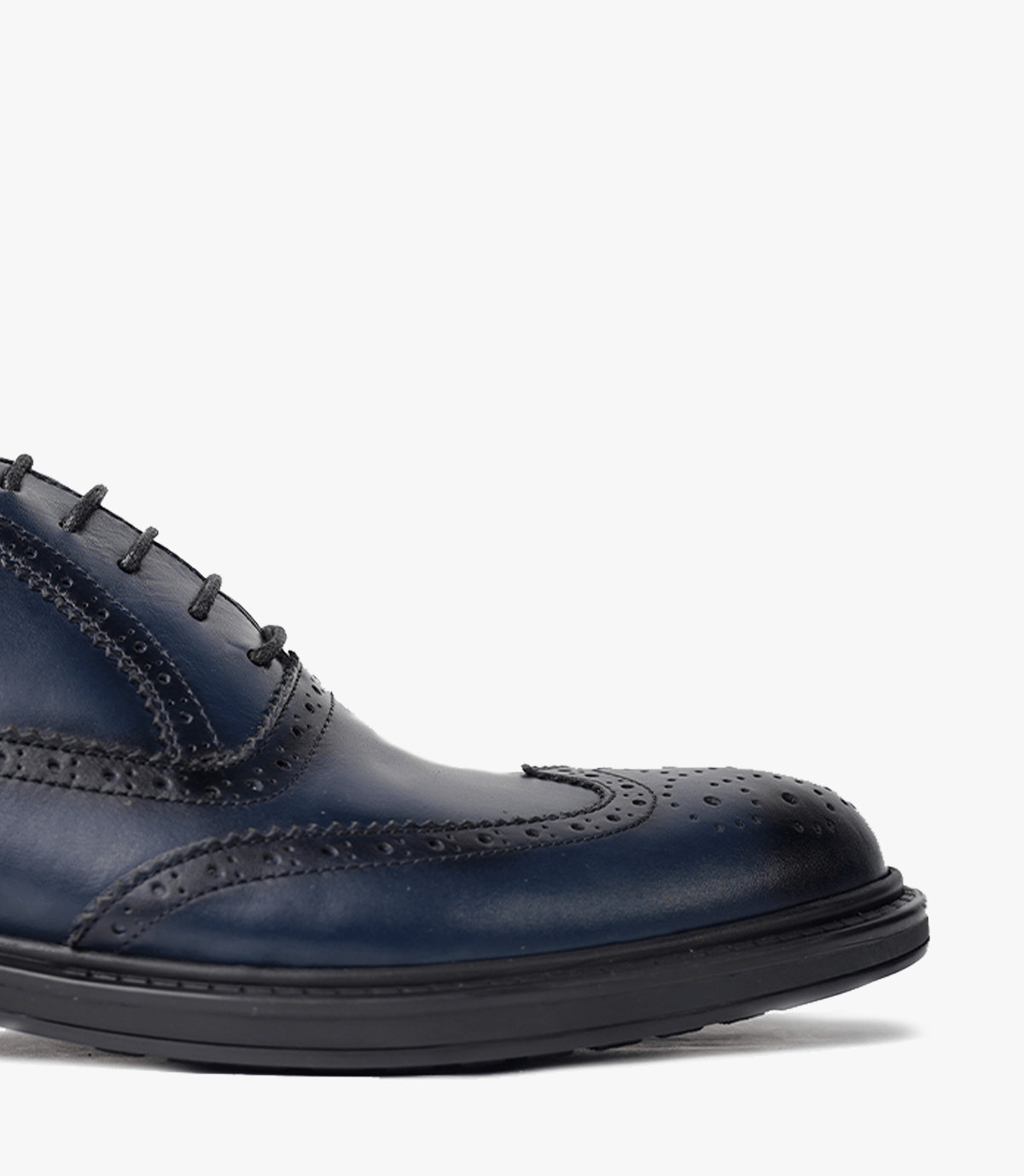 BROGUE en Cuir, BLEU NUIT-CL200