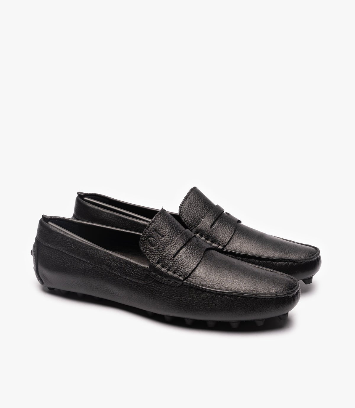 Mocassins Ricardo en Cuir Noir – CL202