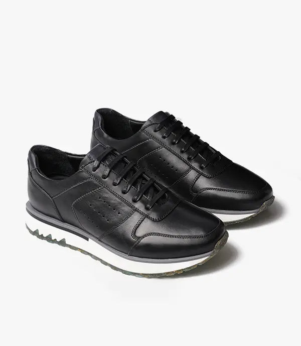 BASKET RUFFIAN en Cuir, Noir-CL6047 Celeno