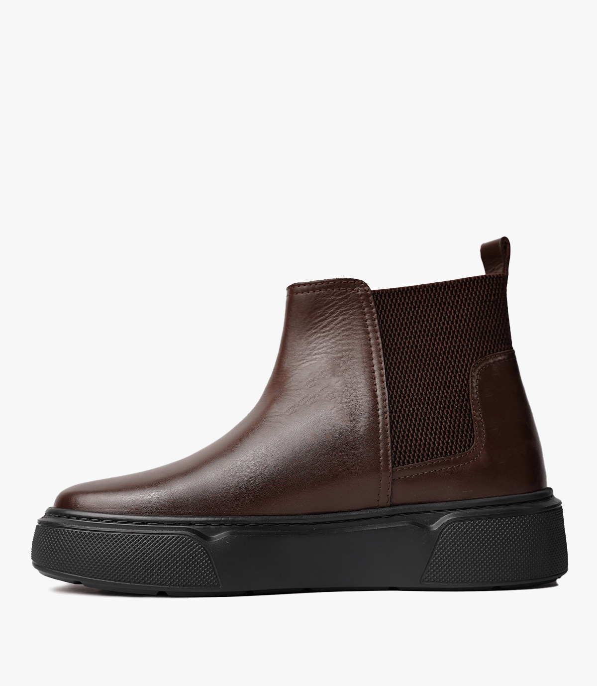 Bottine Chelsea en Cuir Marron, - CL301