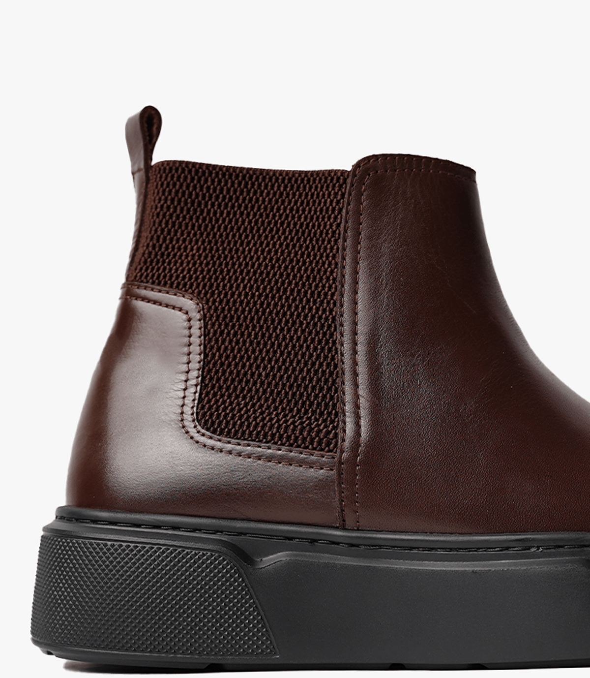 Bottine Chelsea en Cuir Marron, - CL301
