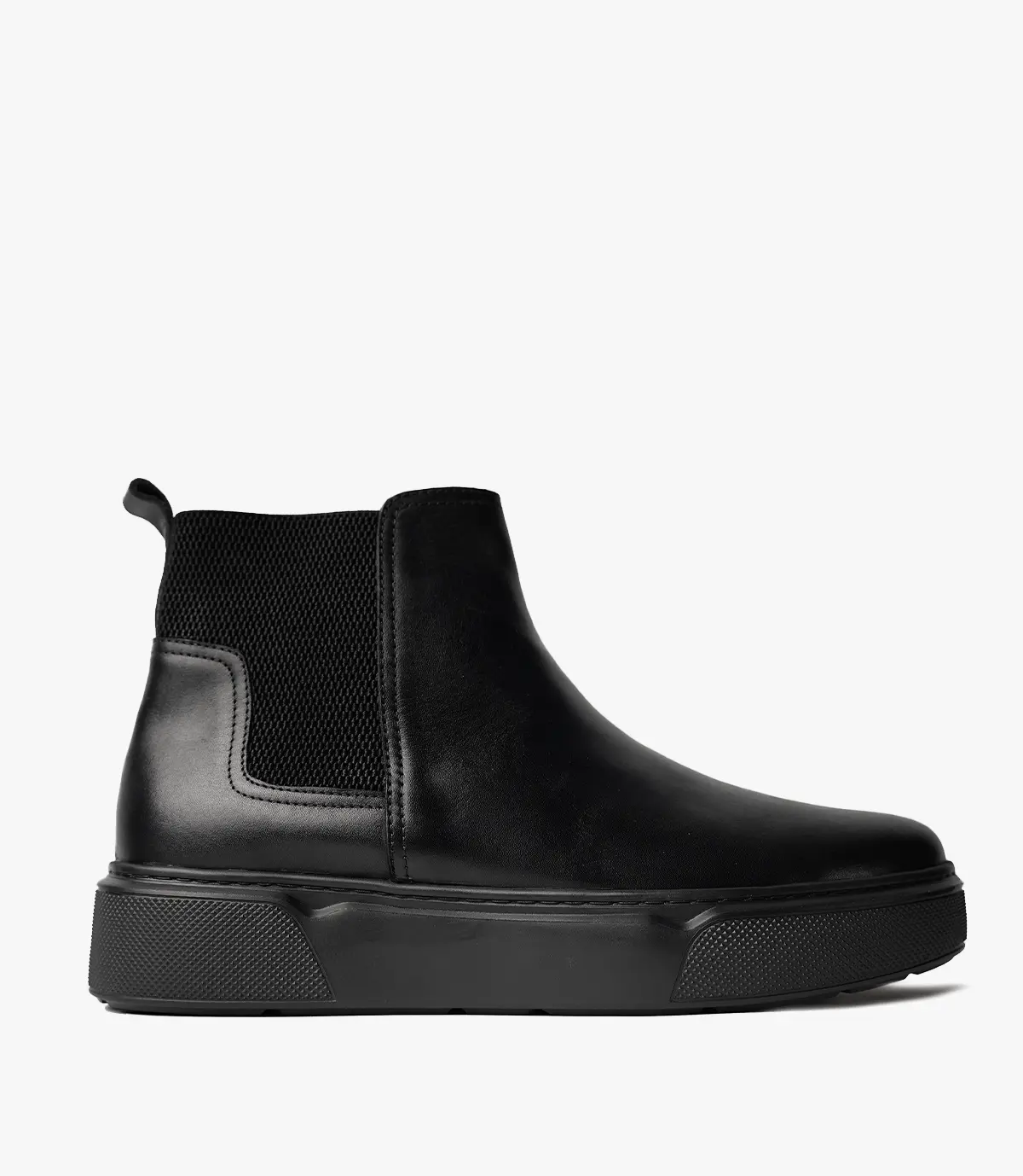 Bottine Chelsea en Cuir Noir, - CL301 Celeno