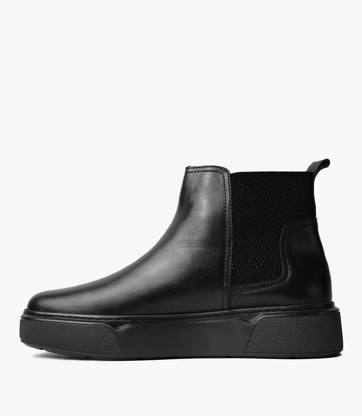 Bottine Chelsea en Cuir Noir, - CL301 Celeno