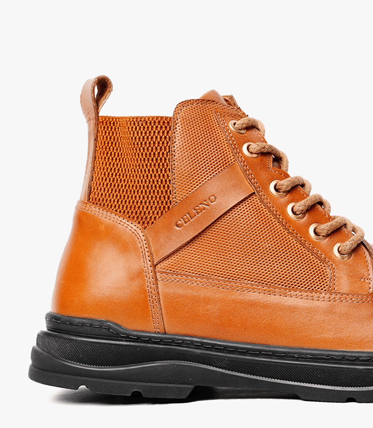 Bottine Marvel en Cuir, Tabac – CL3044