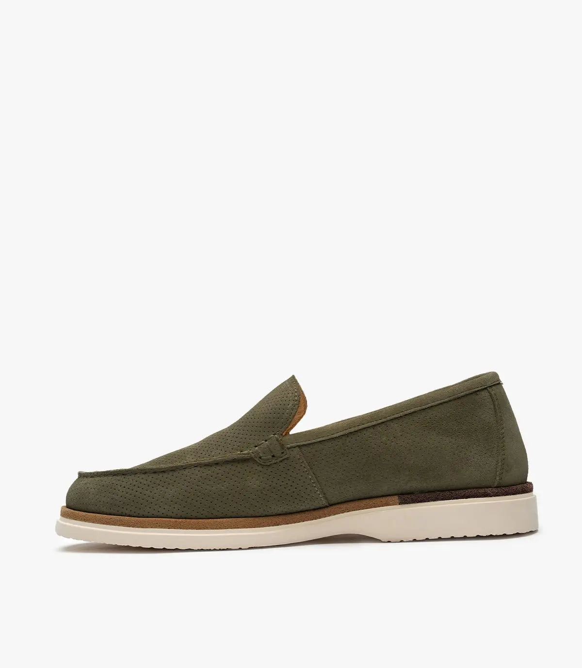 MOCASSIN EVERTON EN DAIM, VERT OLIVE - CL3062 Celeno
