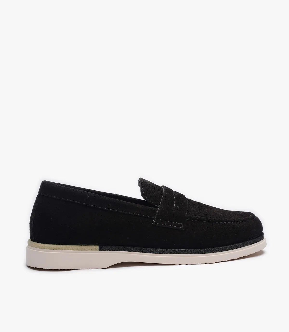 MOCASSIN REGALIA EN DAIM, NOIR - CL308 Celeno