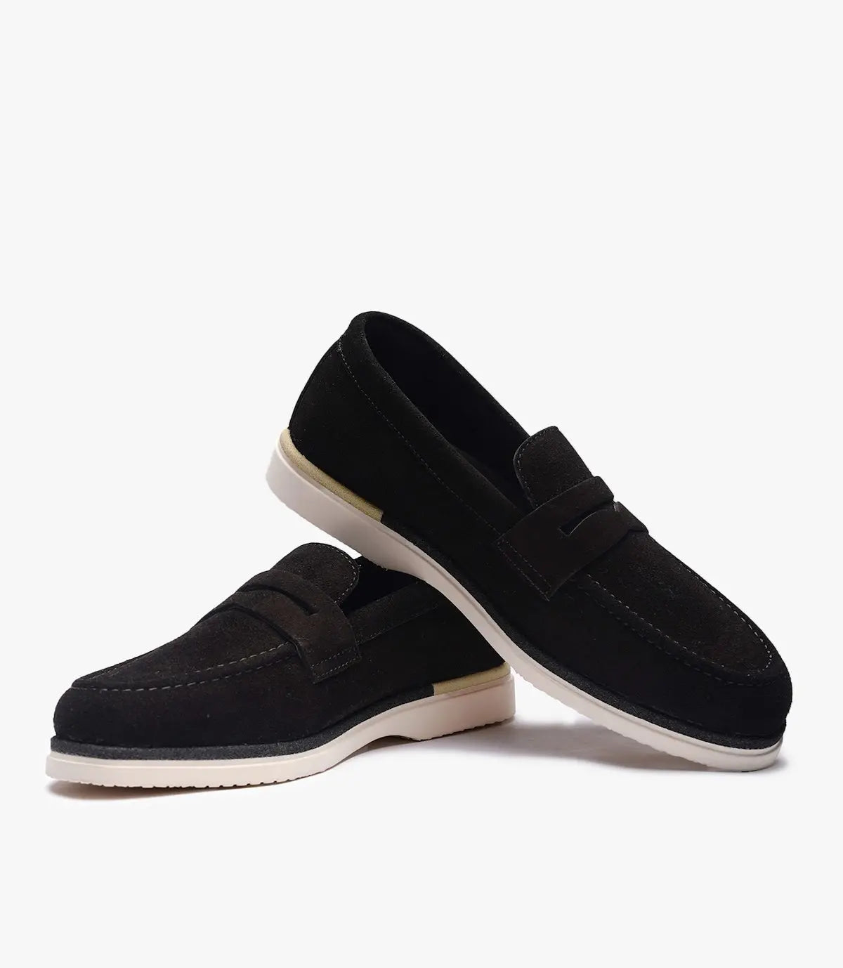 MOCASSIN REGALIA EN DAIM, NOIR - CL308 Celeno