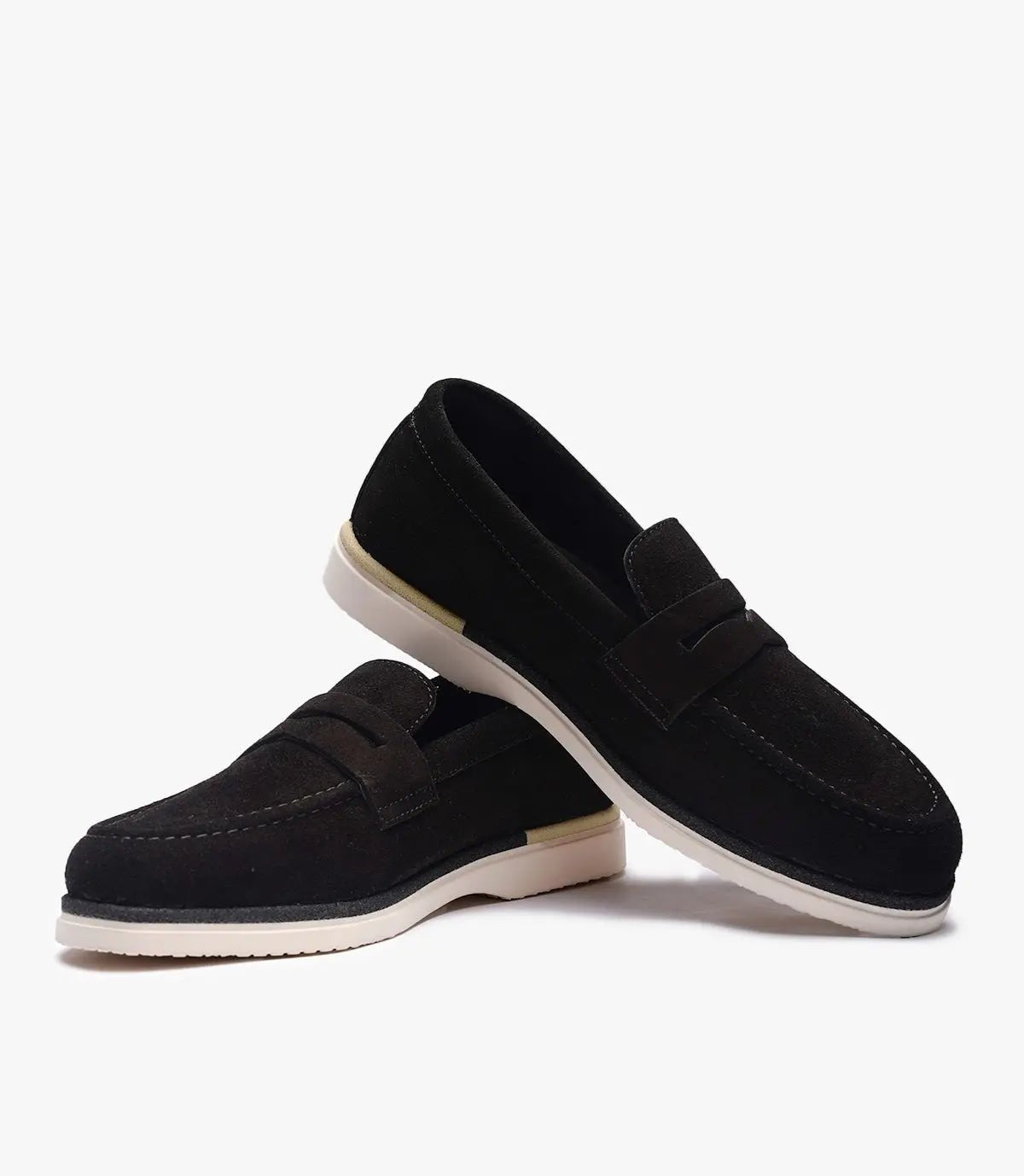 MOCASSIN REGALIA EN DAIM, NOIR - CL308 Celeno