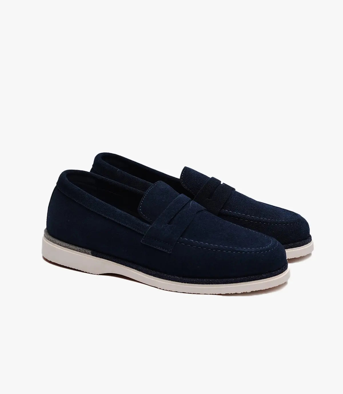 MOCASSIN REGALIA EN DAIM, BLEU NUIT - CL308 Celeno