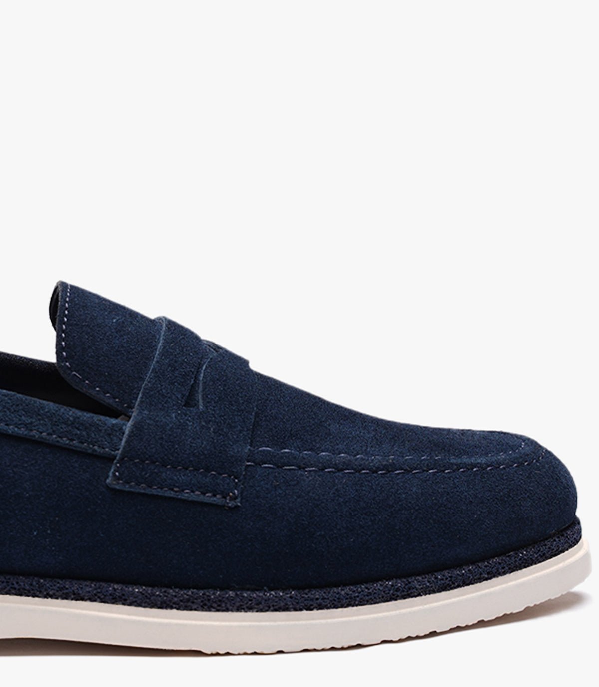MOCASSIN REGALIA EN DAIM, BLEU NUIT - CL308
