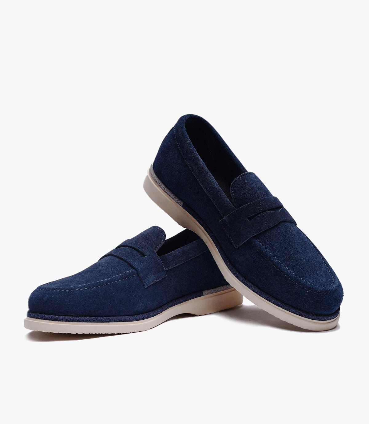 MOCASSIN REGALIA EN DAIM, BLEU NUIT - CL308