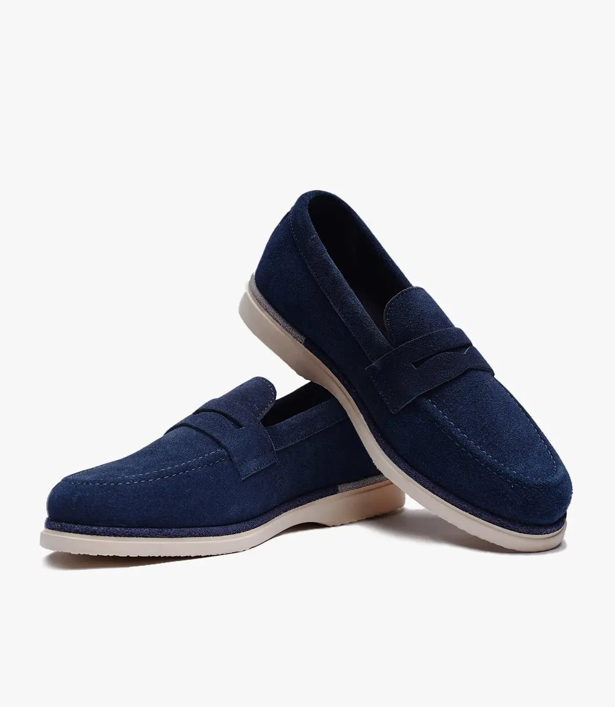 MOCASSIN REGALIA EN DAIM, BLEU NUIT - CL308 Celeno