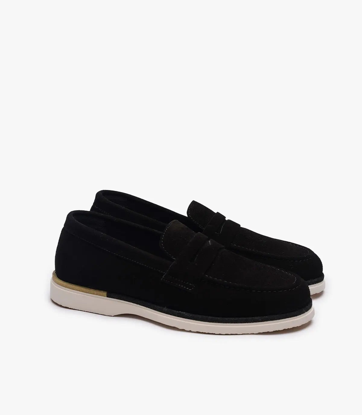 MOCASSIN REGALIA EN DAIM, NOIR - CL308 Celeno