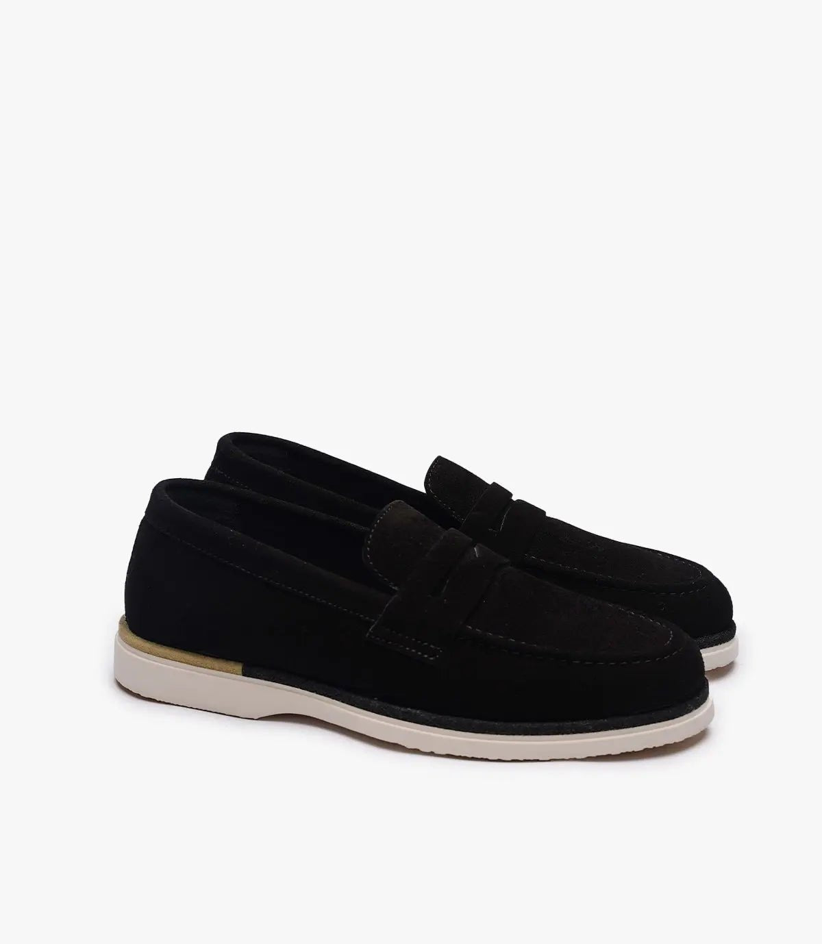 MOCASSIN REGALIA EN DAIM, NOIR - CL308 Celeno