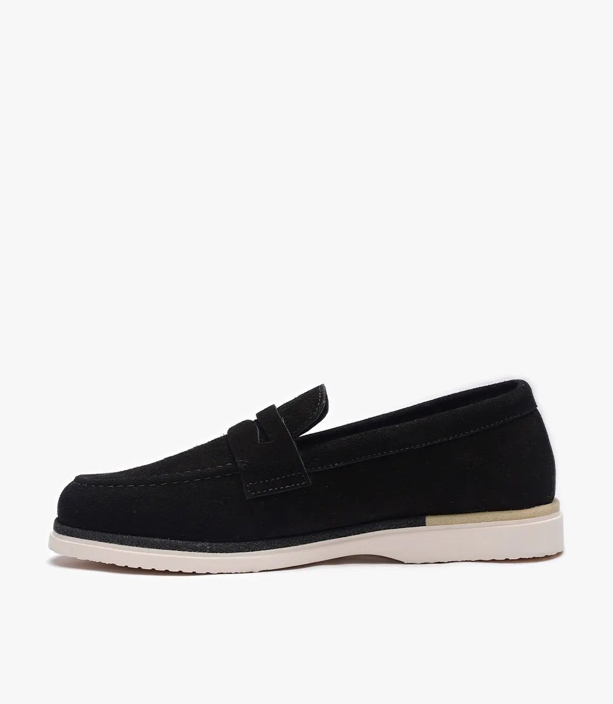 MOCASSIN REGALIA EN DAIM, NOIR - CL308 Celeno