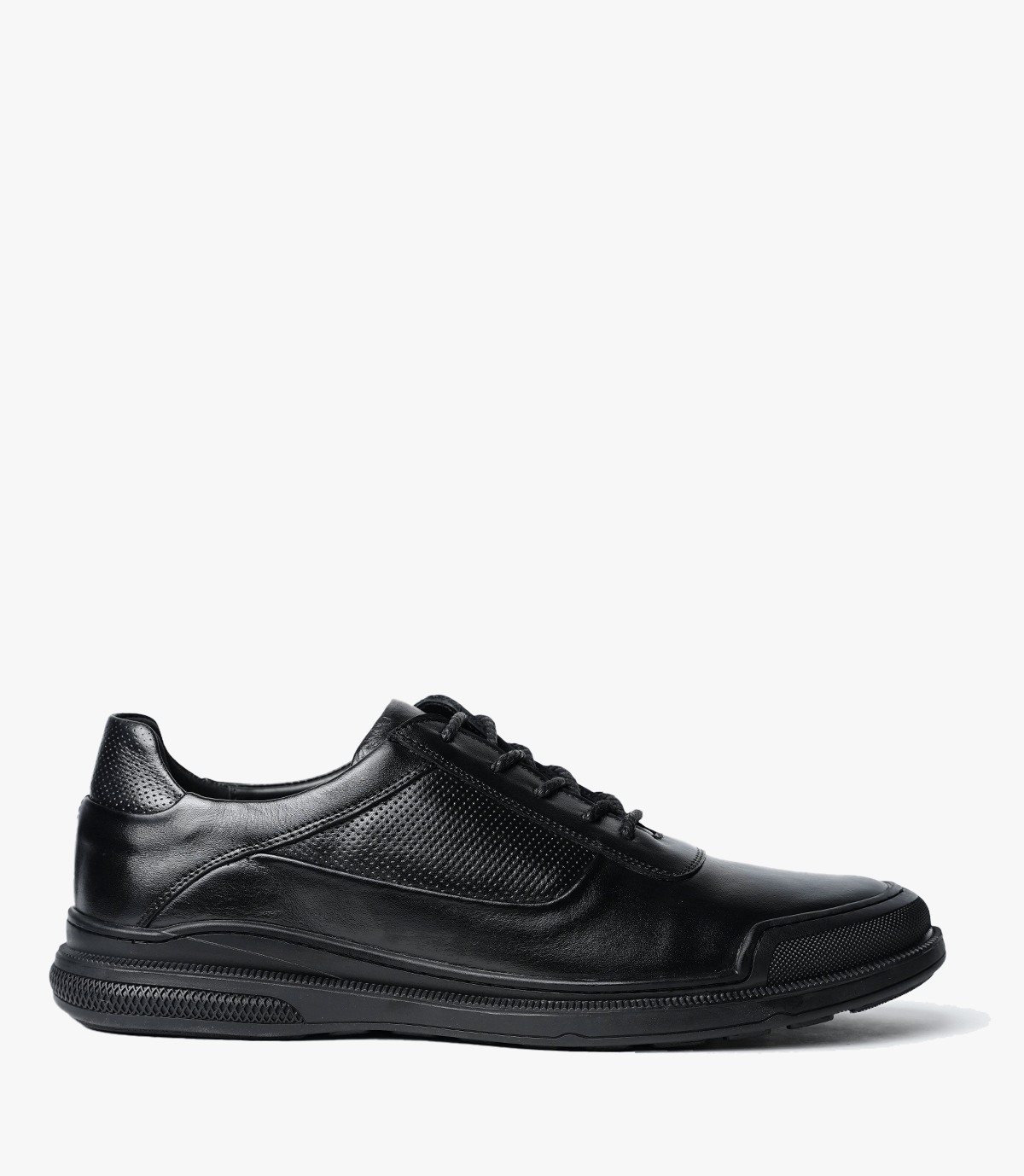 BASKET URBAN EN CUIR, Noir – CL316