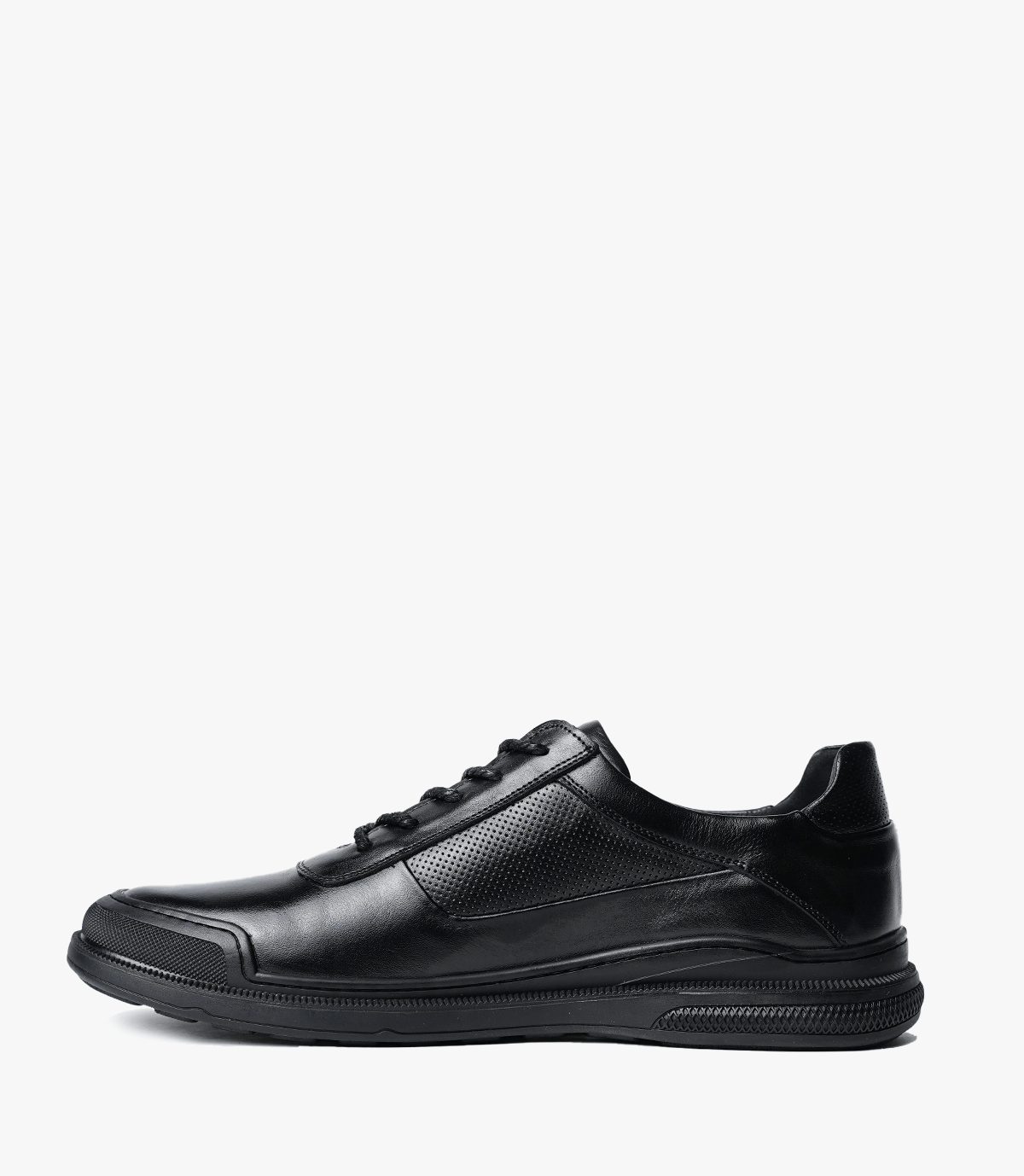 BASKET URBAN EN CUIR, Noir – CL316