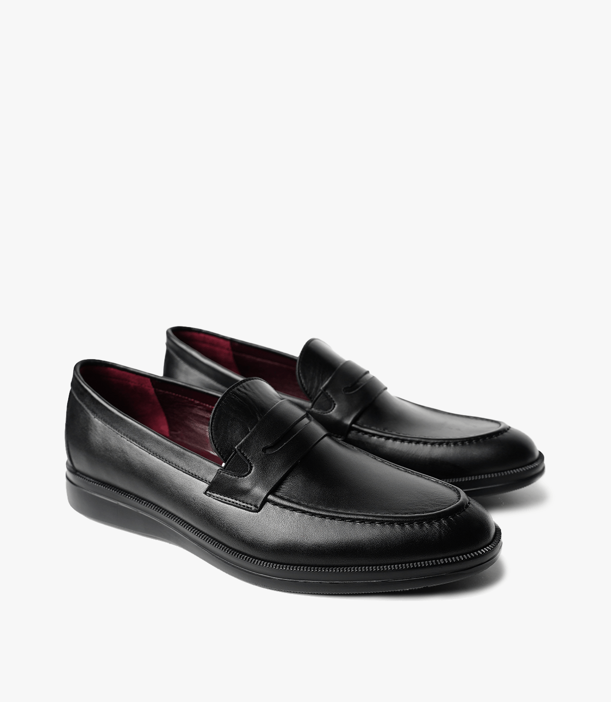 MOCASSIN LEO EN CUIR, NOIR – CL450