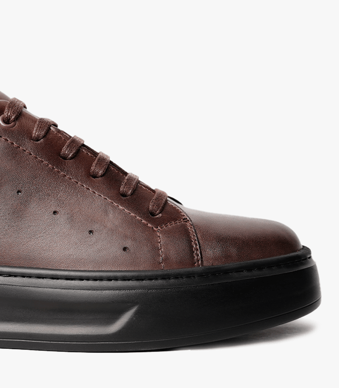 BASKET SPLINTER en Cuir, Marron– CL6017
