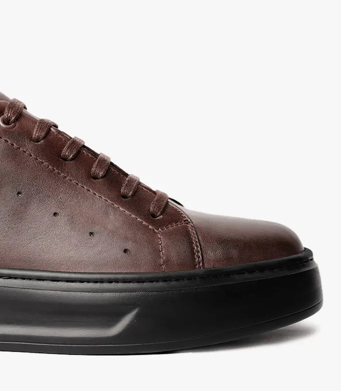BASKET SPLINTER en Cuir, Marron– CL6017 Celeno