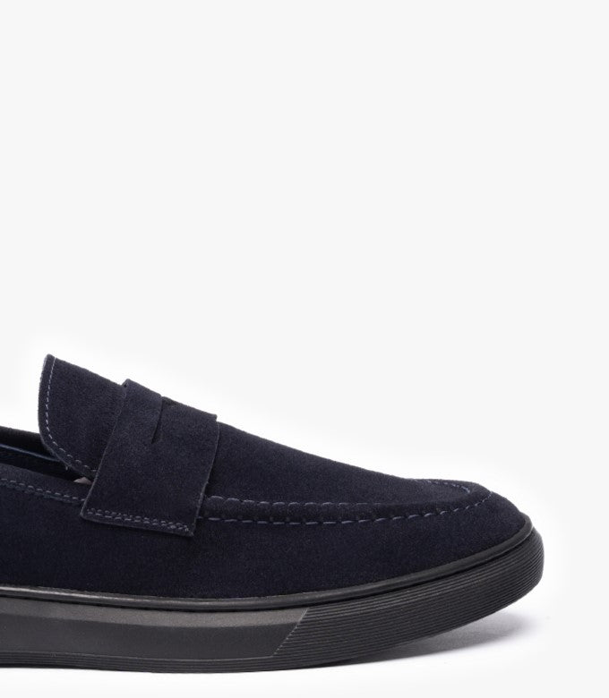 MOCASSIN ADDLER EN Daim Bleu nuit avec Semelle noire – CL6044