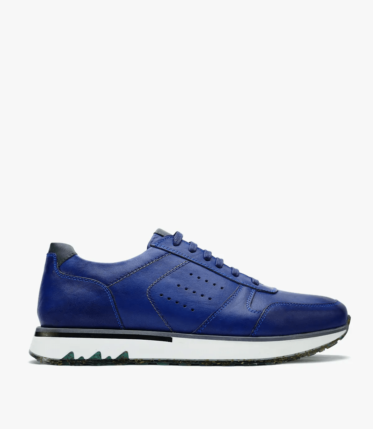 BASKET RUFFIAN en Cuir, Bleu-CL6047 Celeno