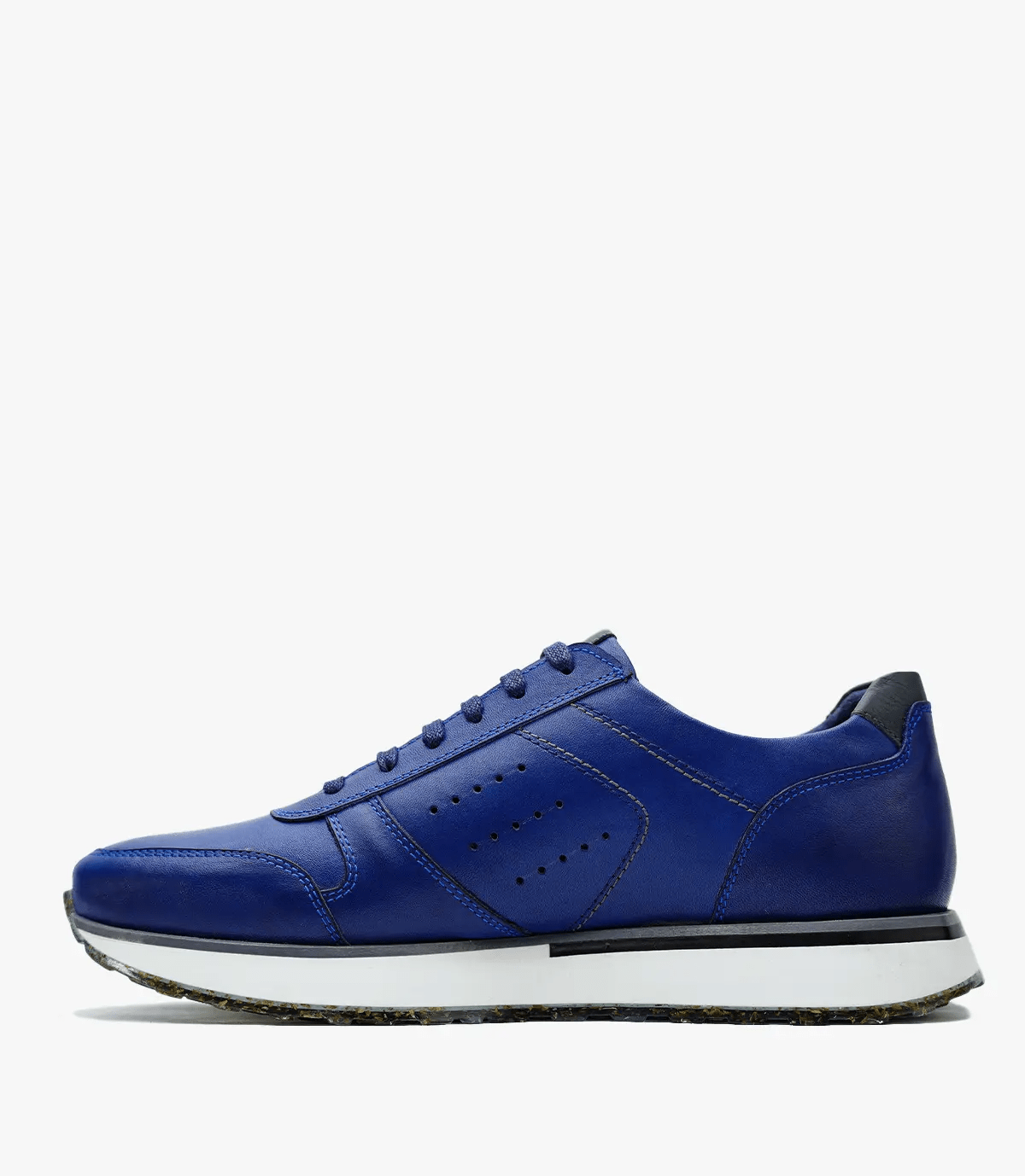 BASKET RUFFIAN en Cuir, Bleu-CL6047 Celeno