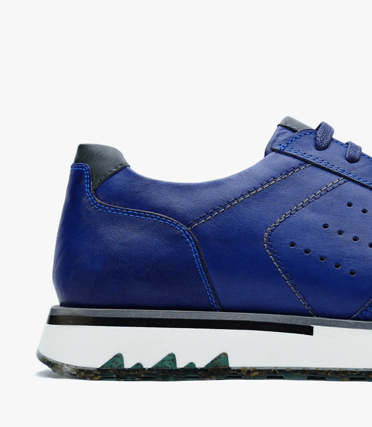 BASKET RUFFIAN en Cuir, Bleu-CL6047 Celeno