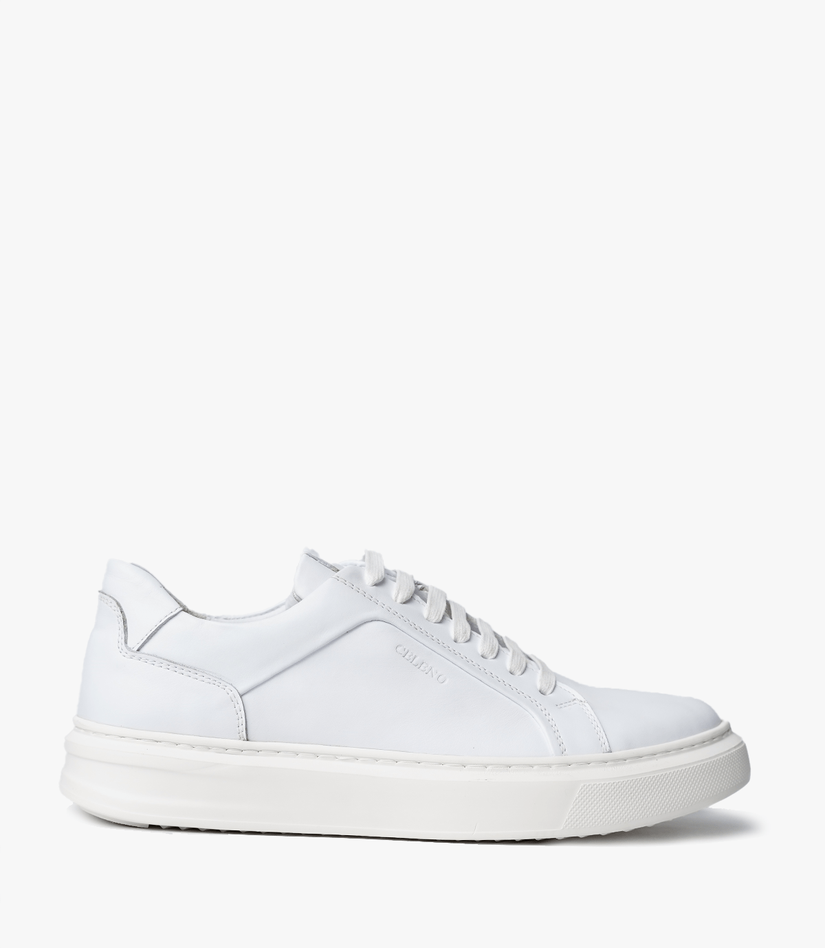 BASKET SUEDE EN CUIR, Blanc – CL6063