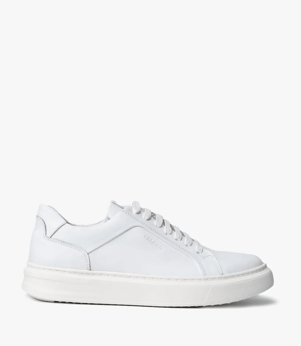 BASKET SUEDE EN CUIR, Blanc – CL6063 Celeno