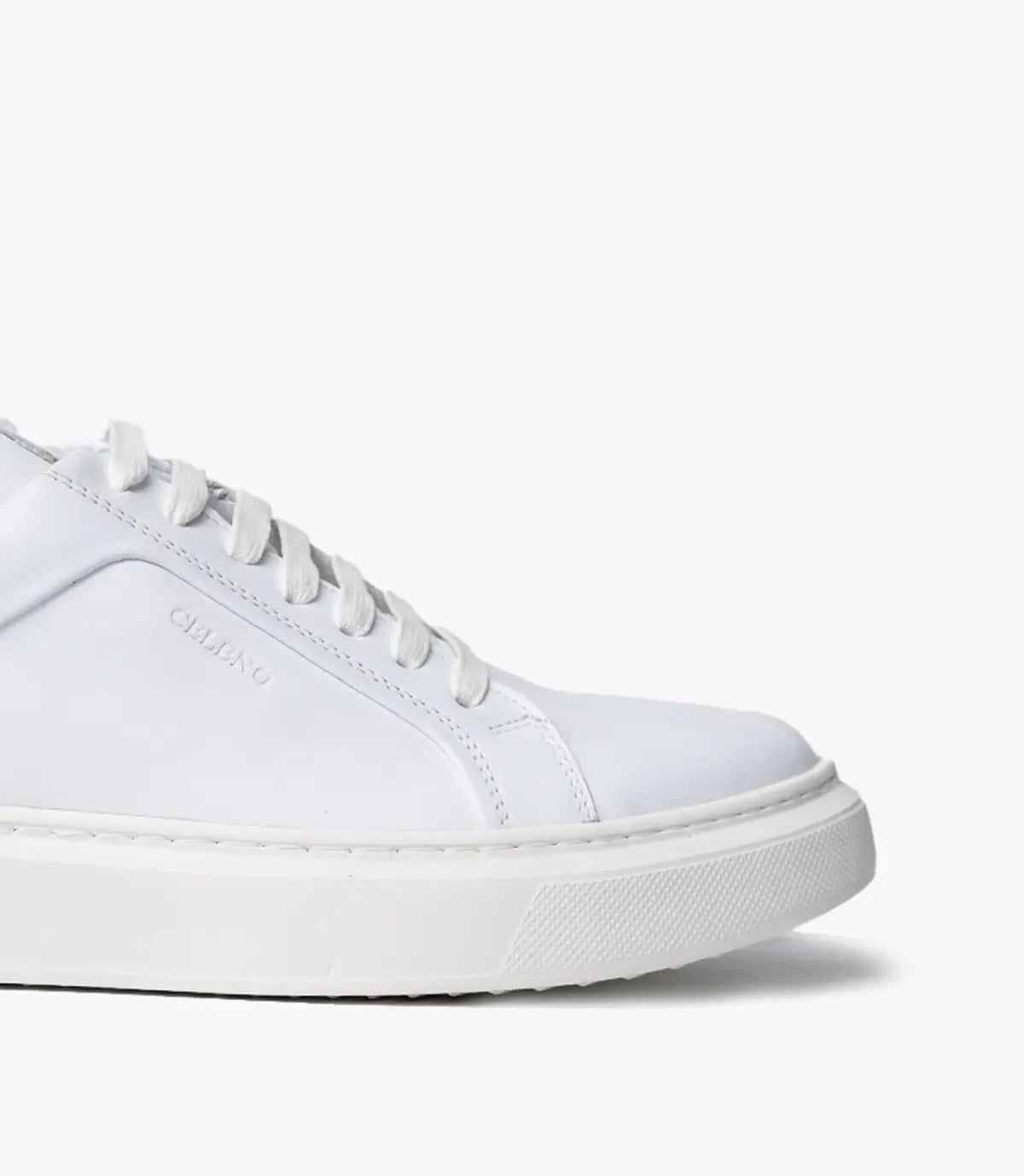 BASKET SUEDE EN CUIR, Blanc – CL6063 Celeno