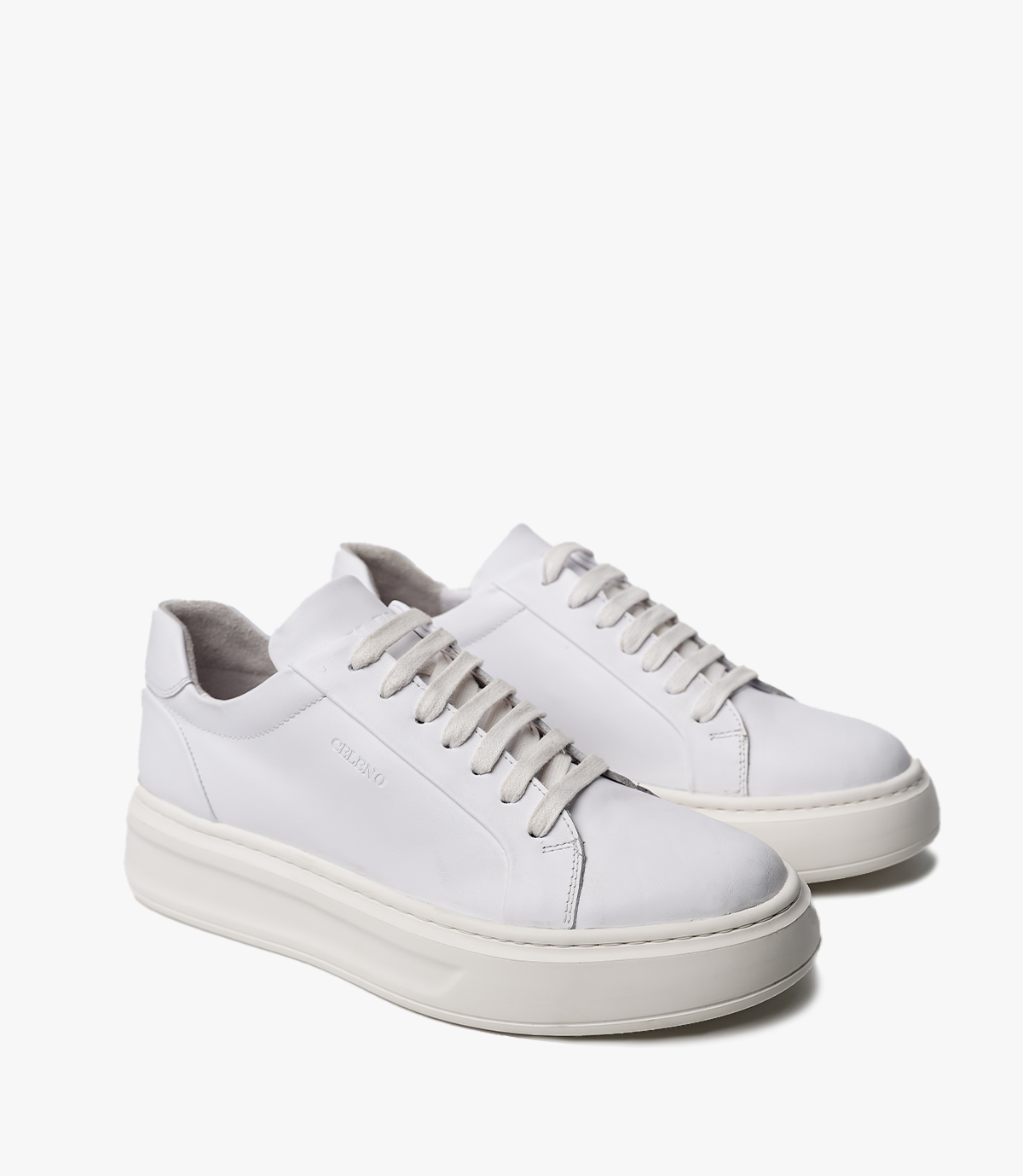 BASKET ROYALE en Cuir, Blanc – CL6065