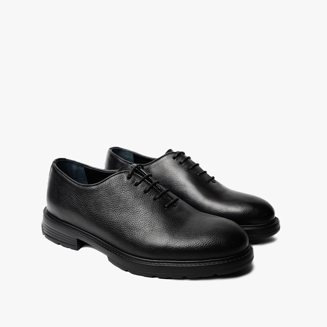 Montfort en Cuir Graine, Noir -CL6071