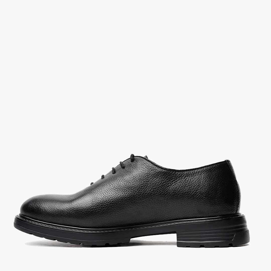 Montfort en Cuir Graine, Noir -CL6071