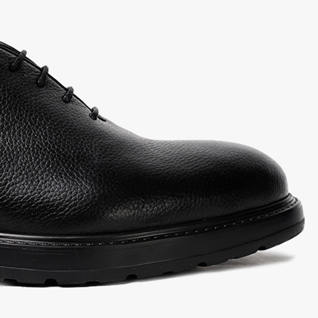 Montfort en Cuir Graine, Noir -CL6071