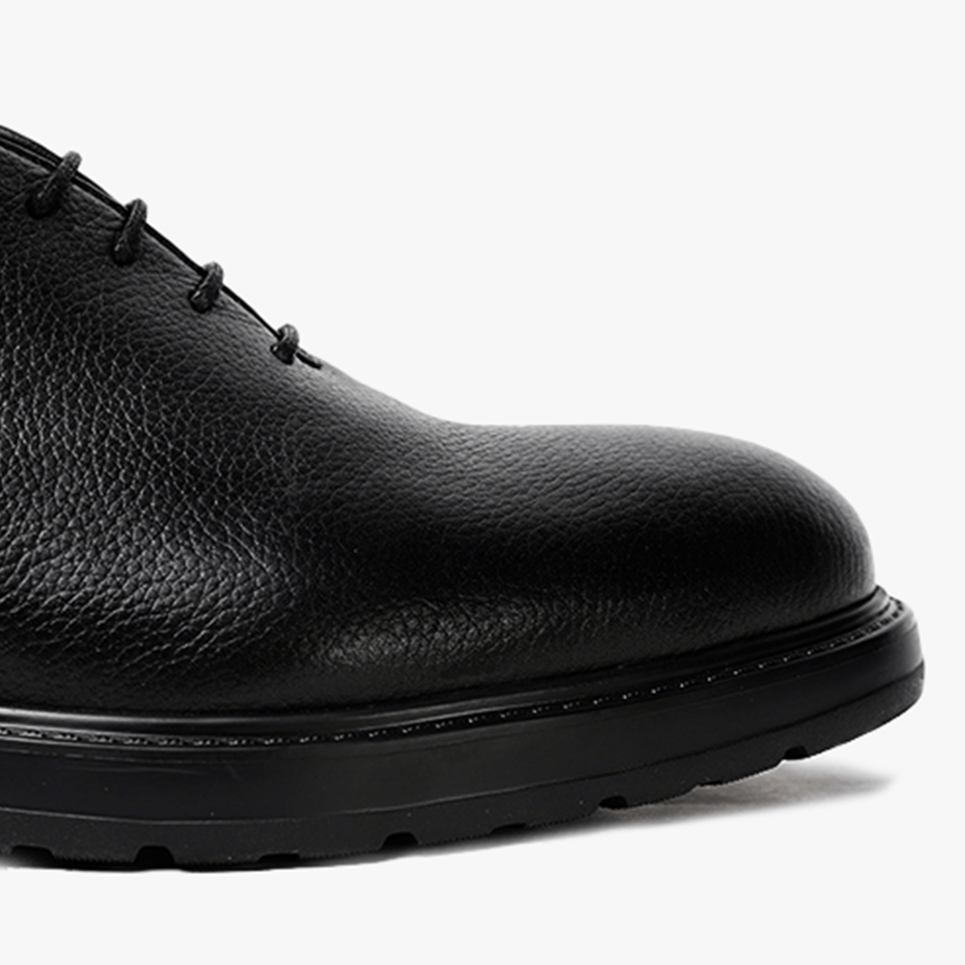 Montfort en Cuir Graine, Noir -CL6071