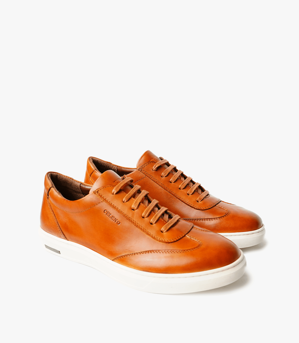BASKET BRUNO EN CUIR,TABAC – CL5074
