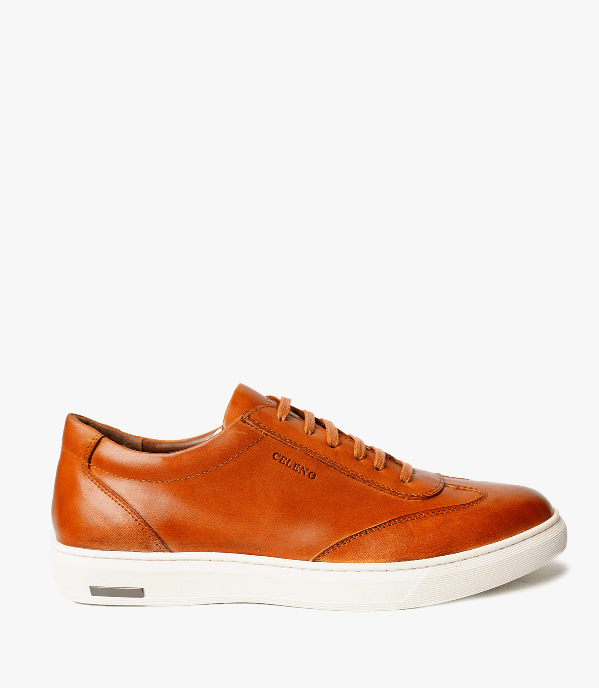 BASKET BRUNO EN CUIR,TABAC – CL5074