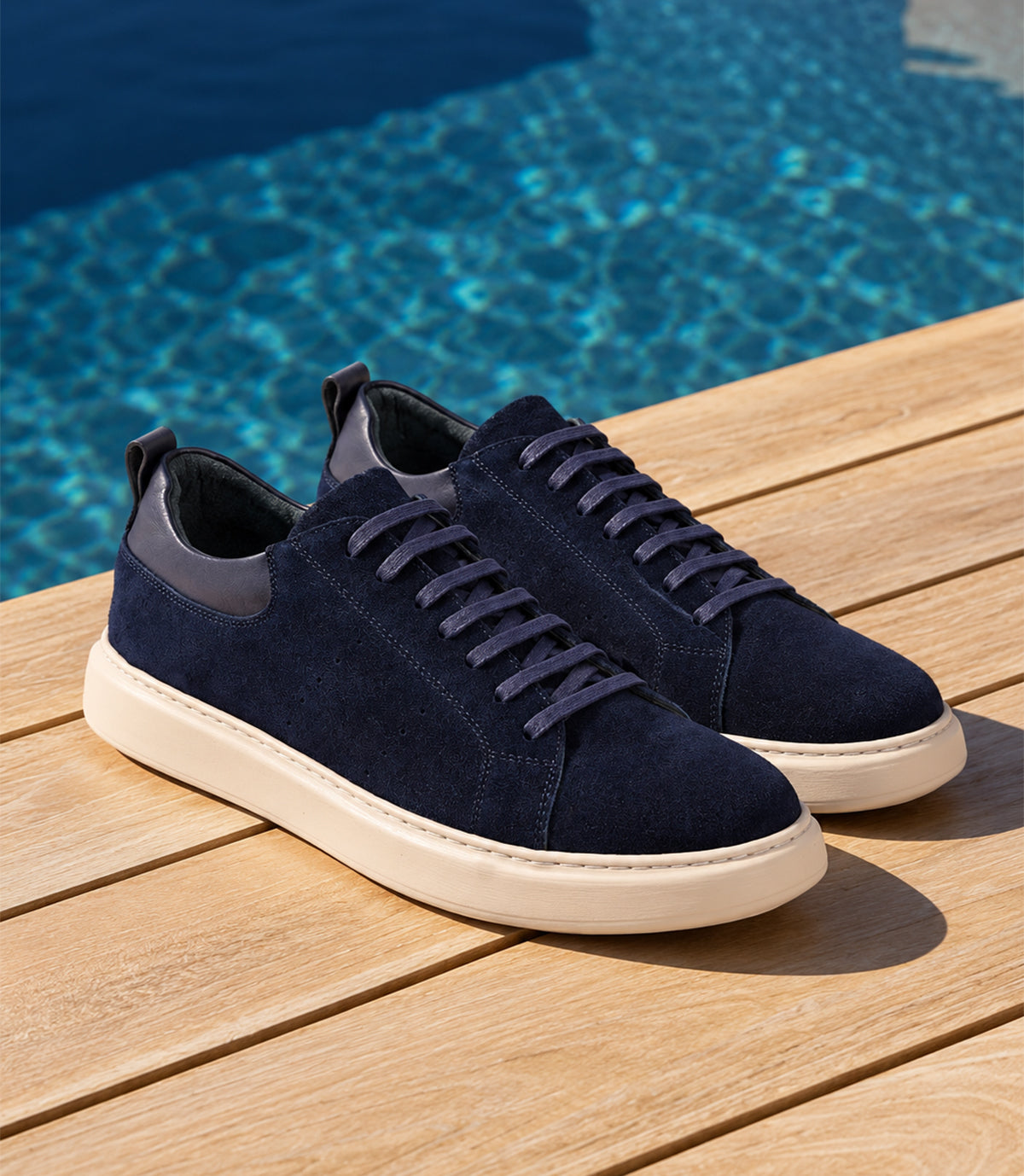 BASKET NOLAN EN DAIM BLEU NUIT - CL103
