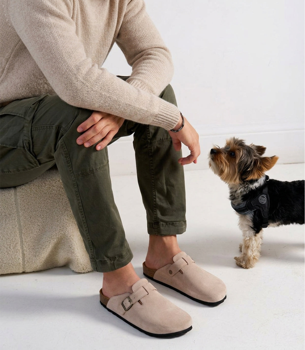 SABOT EN DAIM TAUPE - SL07
