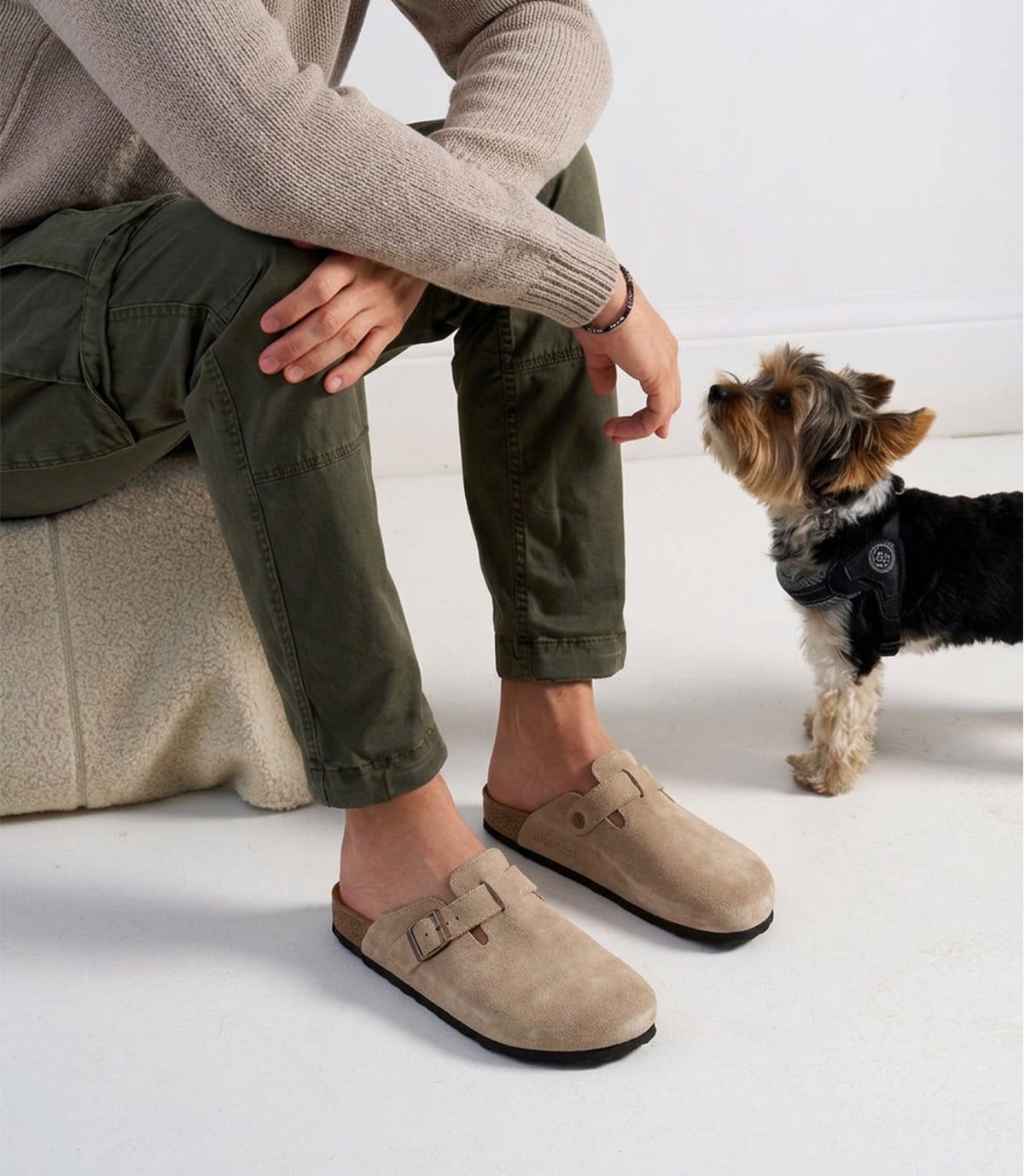 SABOT EN DAIM BEIGE - SL07