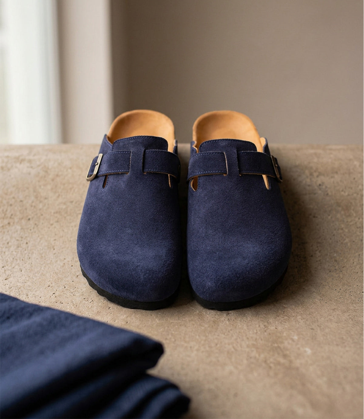 SABOT EN DAIM BLEU SAPHIR - SL07