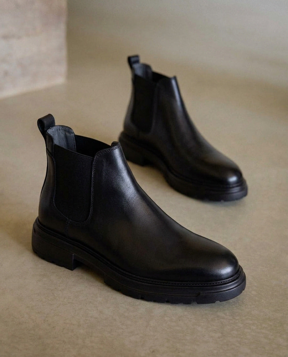 BOTTINE - MARLOW EN CUIR NOIR - CL900