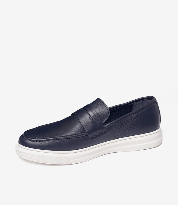 MOCASSIN ADDLER en Cuir, Bleu nuit – CL6044