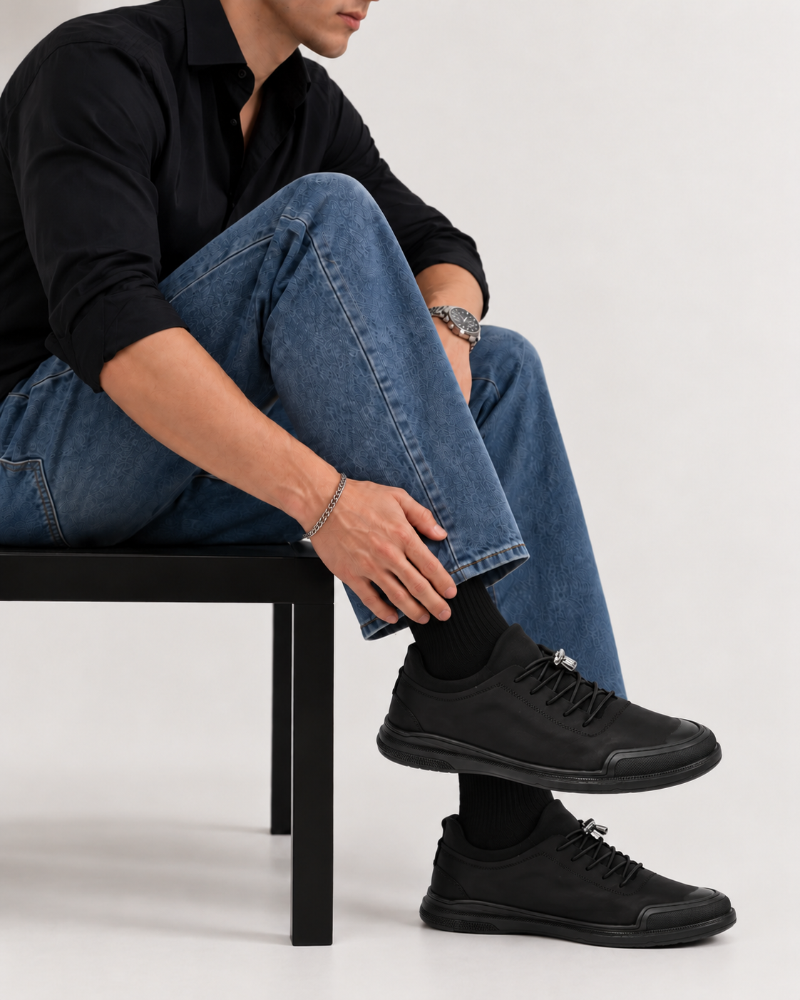 CAVAN en Daim, Noir -CL6062