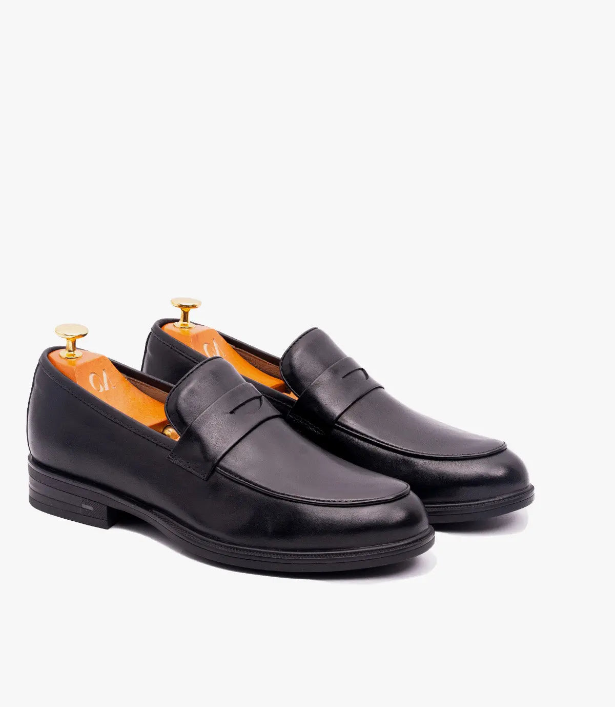 Mocassin Penny Loafer en Cuir, Noir CL2001 Celeno