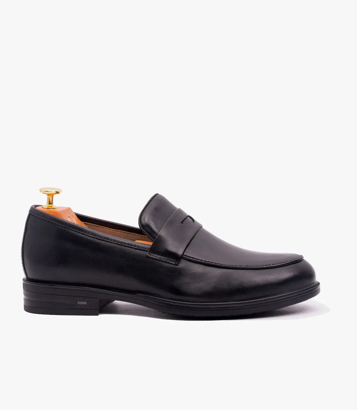 Mocassin Penny Loafer en Cuir, Noir CL2001 Celeno